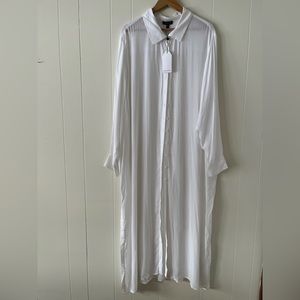 White Universal Standard Nailah Button-down Tunic